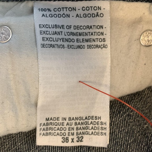 Signature By Levi Strauss & Co Jeans Mens 36x32 Blue Relaxed Straight Denim - Picture 4 of 11